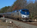 AMTK 77 leads train P080-01 northbound